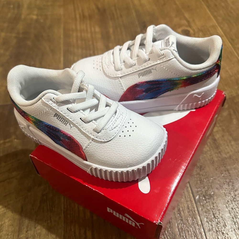 Puma kids shoes carina tie dye 7c